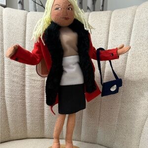 Annalee woman in red 13 inch collectible doll brand new with tags